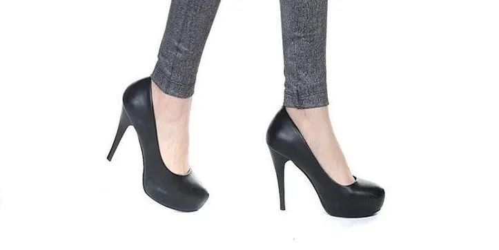 Women's Spring/Autumn High Waist Leggings With Denim Imitation Pattern