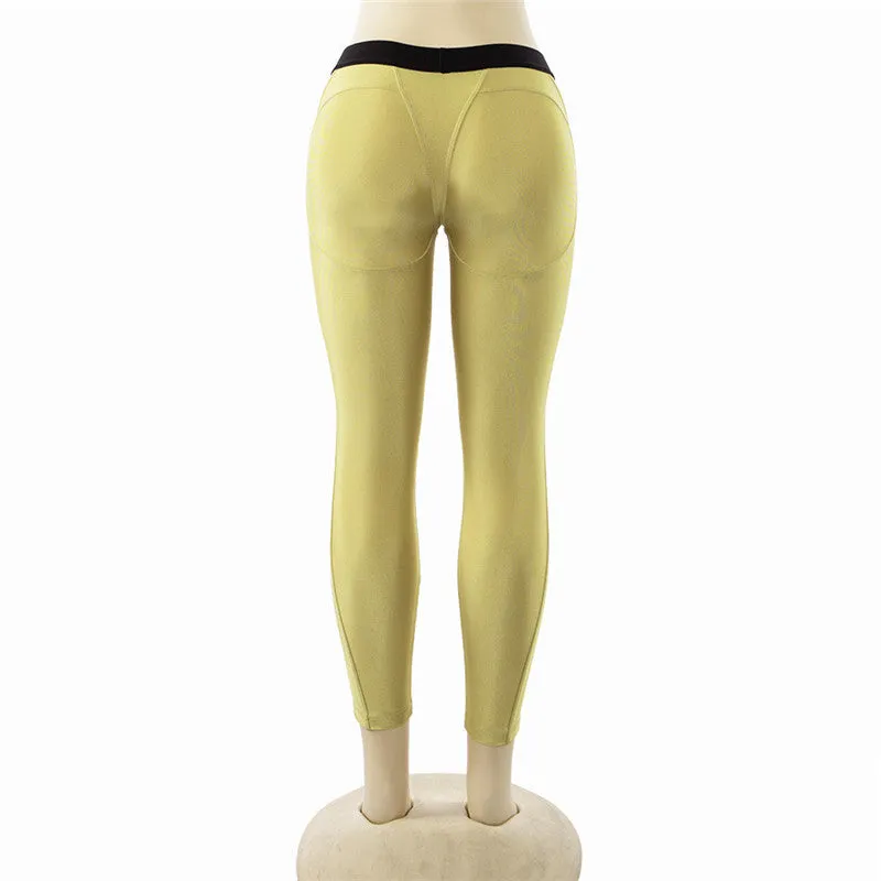 Women's Summer Patchwork Elastic High Waist Fitness Leggings