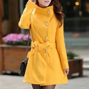 Women's Winter Warm Long Elegant Trench Coat