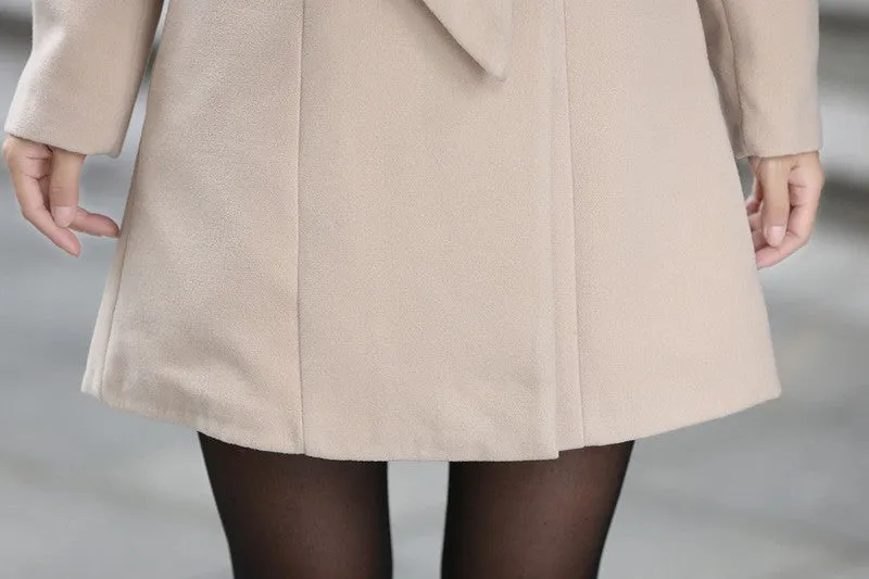Women's Winter Warm Long Elegant Trench Coat