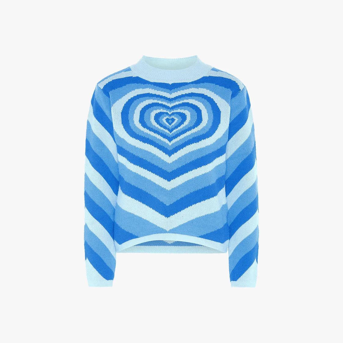 Y2K Colorful Heart Turtleneck Sweater