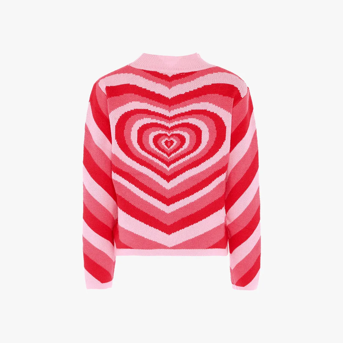 Y2K Colorful Heart Turtleneck Sweater