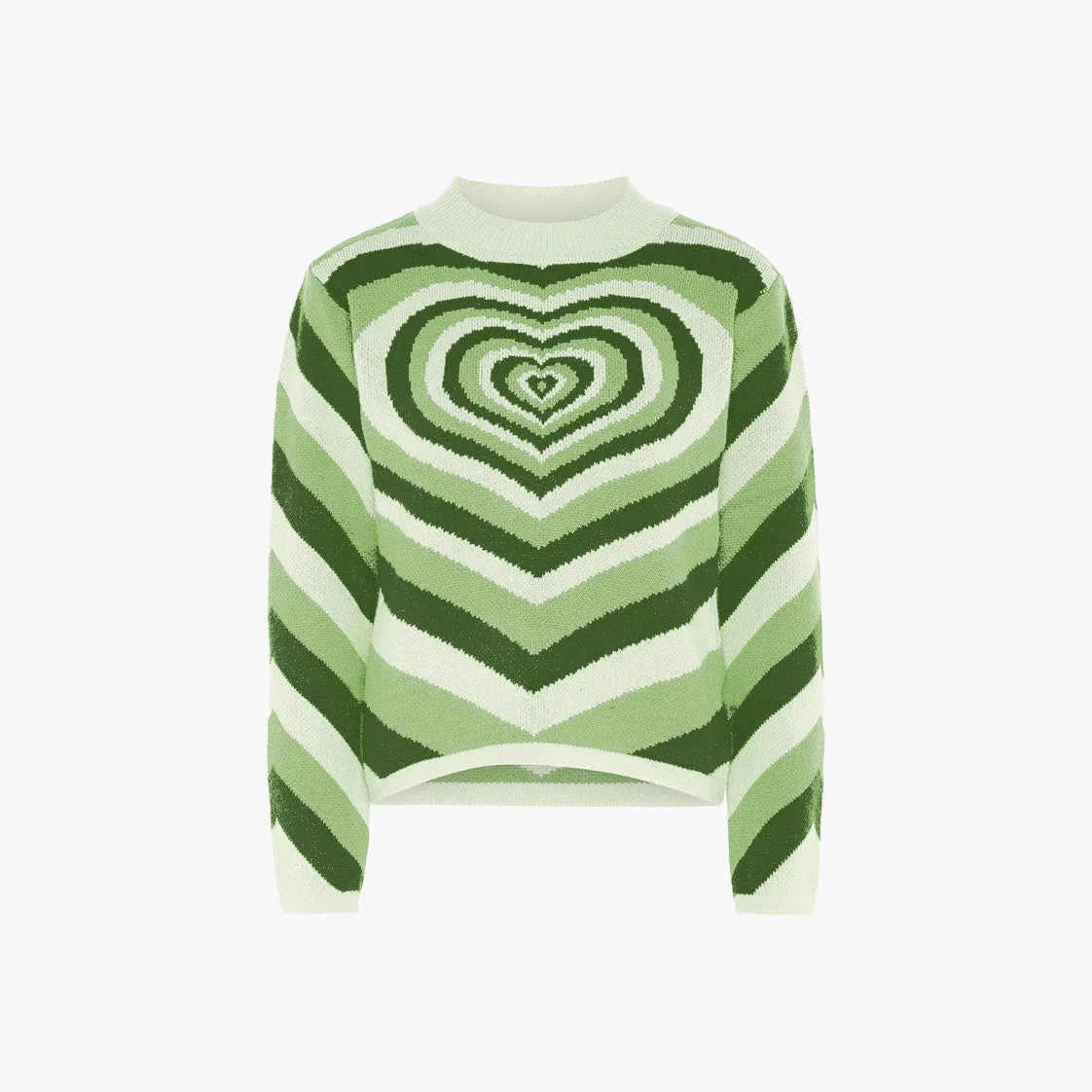 Y2K Colorful Heart Turtleneck Sweater